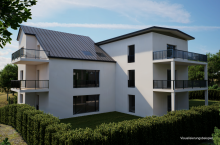 Visualisierung R�ckseite Wohnkomfort neu gedacht - hochwertige Neubauwohnungen nahe Bambergs - R�THELBACH HOMES