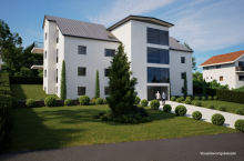 Visualisierung Nordseite Wohnkomfort neu gedacht - hochwertige Neubauwohnungen nahe Bambergs - R�THELBACH HOMES