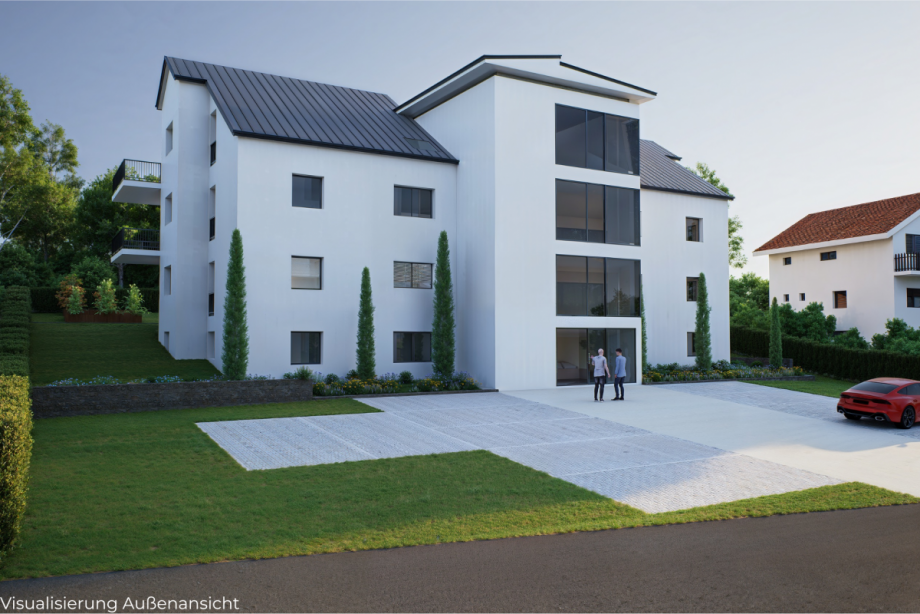 Visualisierung Nordseite Etagenwohnung Bischberg