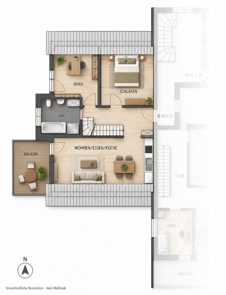 Grundriss Wohnung 8 Etagenwohnung Bischberg