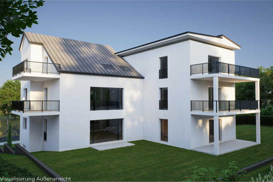 Visualisierung R�ckseite Etagenwohnung Bischberg