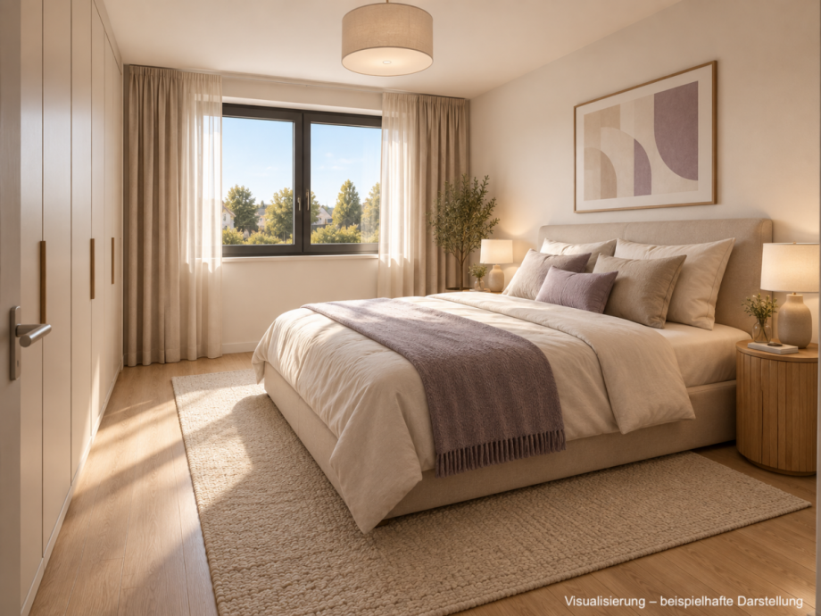 Visualisierung - Schlafzimmer Etagenwohnung Bischberg