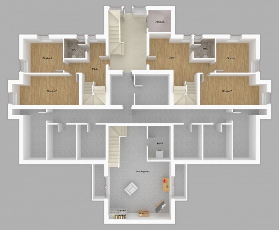 Grundriss Untergeschoss - Wohnung Mitte Etagenwohnung Bischberg