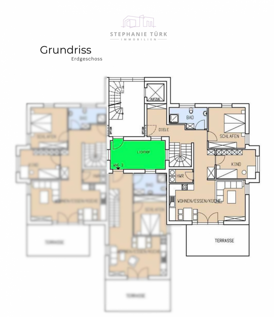 Grundriss Erdgeschoss Etagenwohnung Bischberg
