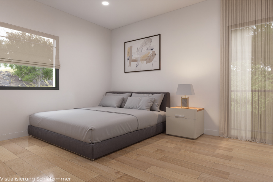 Visualisierung Schlafzimmer Etagenwohnung Bischberg