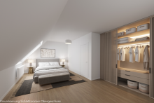 Visualisierung Schlafzimmer OG Doppelhaush�lfte mit versteckter Gartenidylle und Raum f�r Ideen