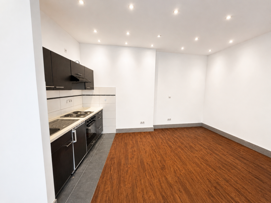 Offener Wohnbereich mit integrierter K�che Etagenwohnung Bamberg
