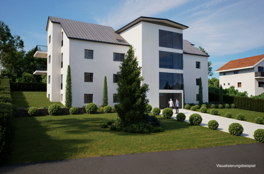 Visualisierung Nordseite Etagenwohnung Bischberg