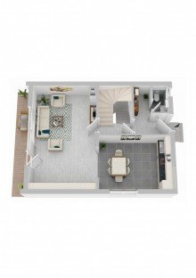 Grundriss_EG Doppelhaush�lfte mit versteckter Gartenidylle und Raum f�r Ideen