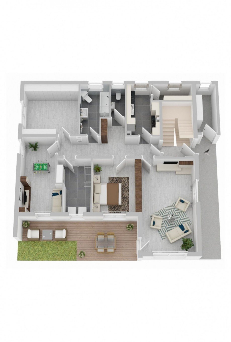 Grundriss_EG Zweifamilienhaus Bischberg