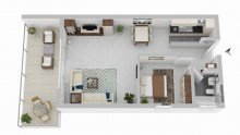 Grundriss Ankommen, wohlf�hlen und den Ausblick genie�en -
charmante 2-Zimmer-Wohnung mit Balkon in Kulmbach