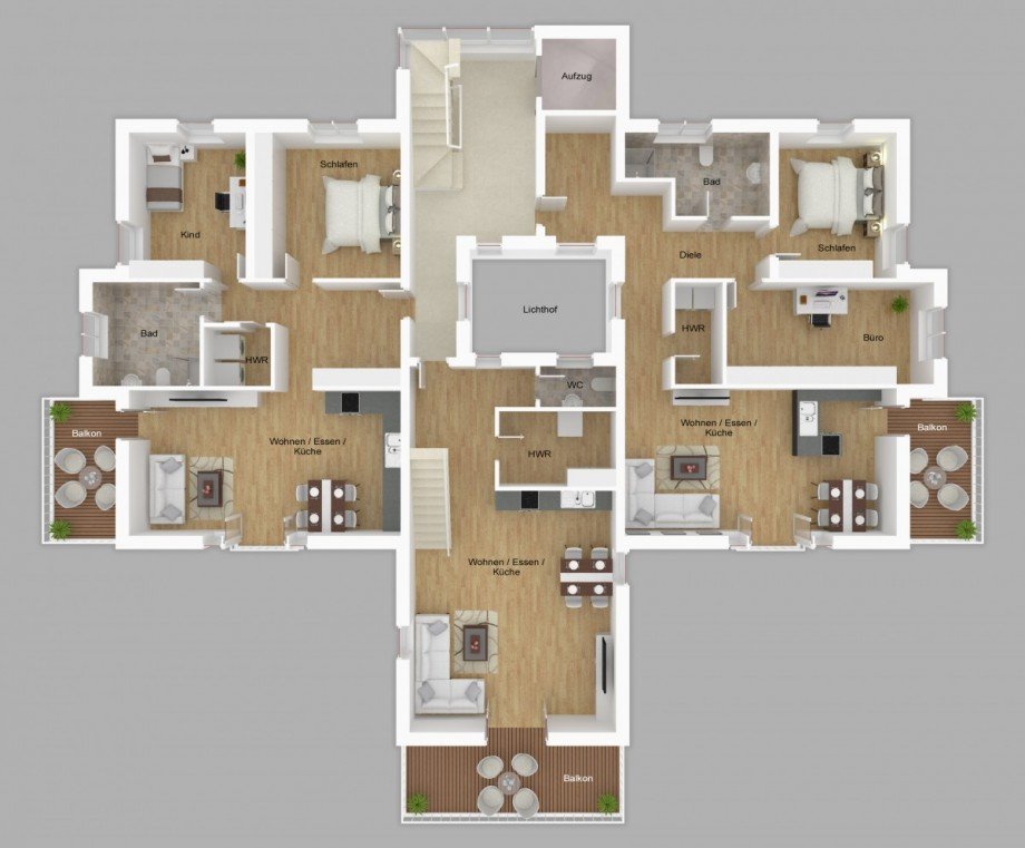 Grundriss OG - Mitte Etagenwohnung Bischberg