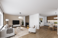 Visualisierung Wohnzimmer EG Doppelhaush�lfte mit versteckter Gartenidylle und Raum f�r Ideen